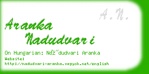 aranka nadudvari business card